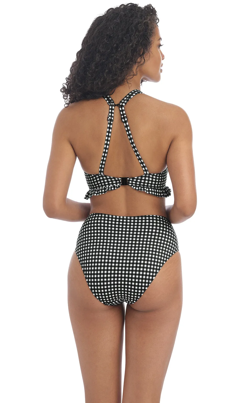 Check In Monochrome High Waist Bikini Brief, Special Order XS - 2XL