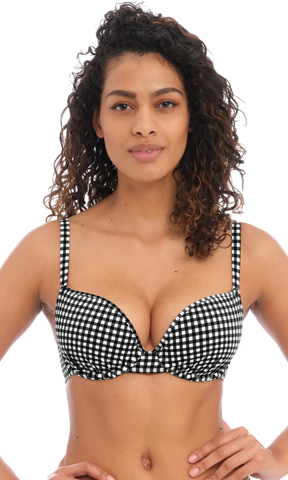 Check In Monochrome UW Moulded Bikini Top, Special Order D Cup to GG Cup