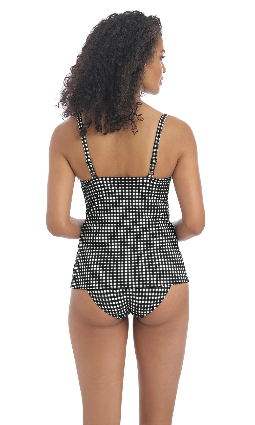 Check In Monochrome UW Plunge Tankini Top, Special Order D Cup to HH Cup