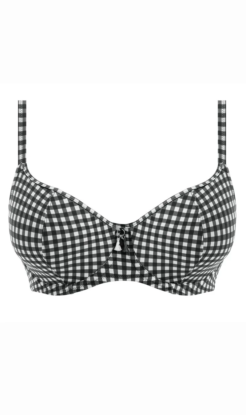 Check In Monochrome UW Sweetheart Bikini Top, Special Order D Cup to HH Cup