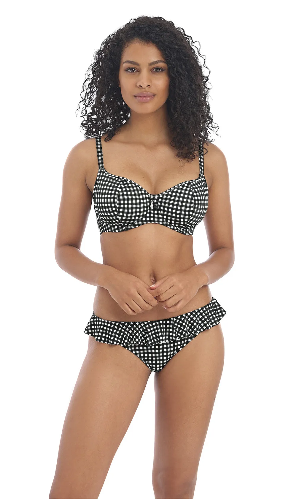 Check In Monochrome UW Sweetheart Bikini Top, Special Order D Cup to HH Cup