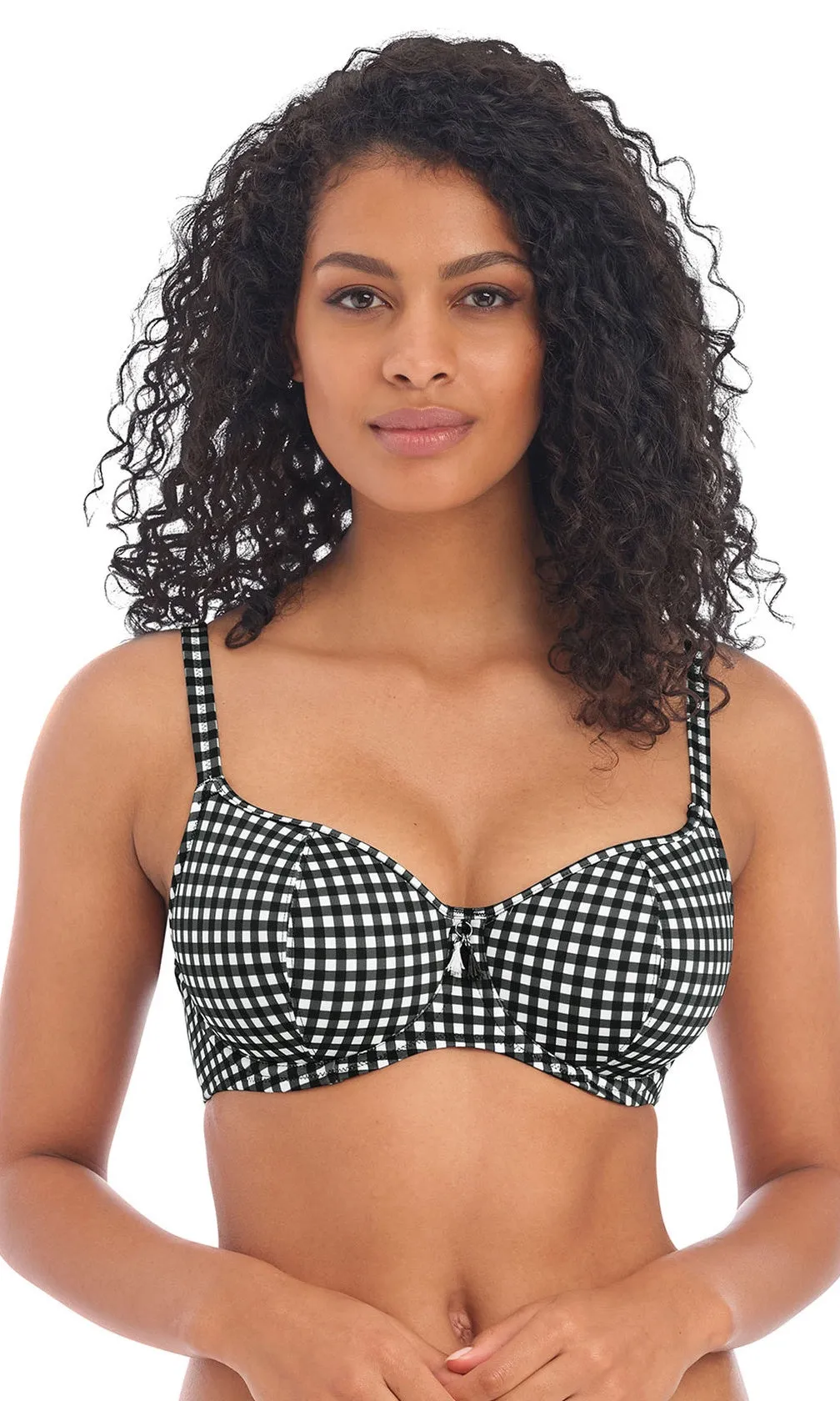 Check In Monochrome UW Sweetheart Bikini Top, Special Order D Cup to HH Cup