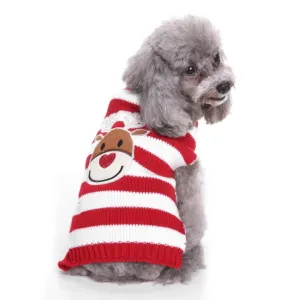 Cheerhunting Chrismoo - Red Christmas Reindeer Dog Sweater For Small & Medium Dogs