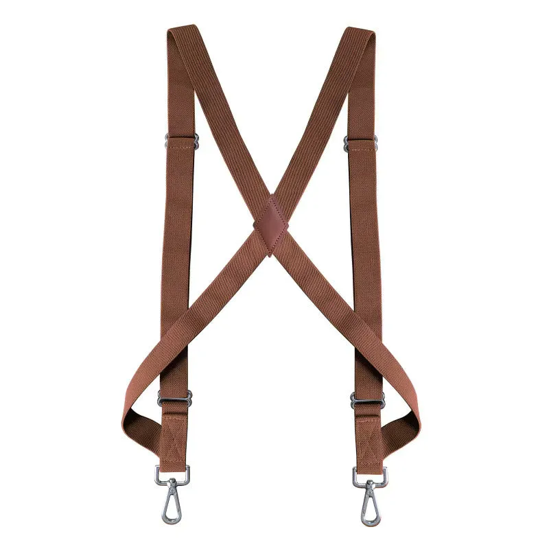 Chokore X-shaped Snap Hook Suspenders (Camel)