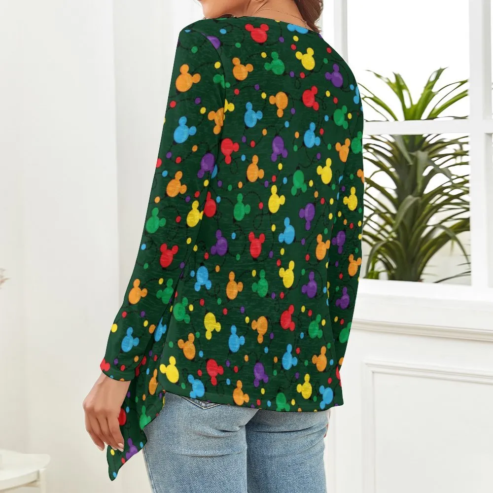 Christmas Lights Women's Short Cardigan