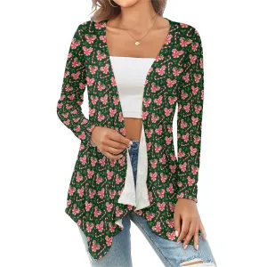 Christmas Peppermint Women's Short Cardigan