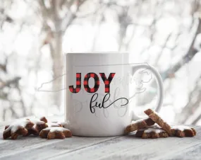 Christmas Sublimation Design - Buffalo Plaid Christmas PNG Joy Shirt Design Christmas Mug Design Christmas Shirt Design