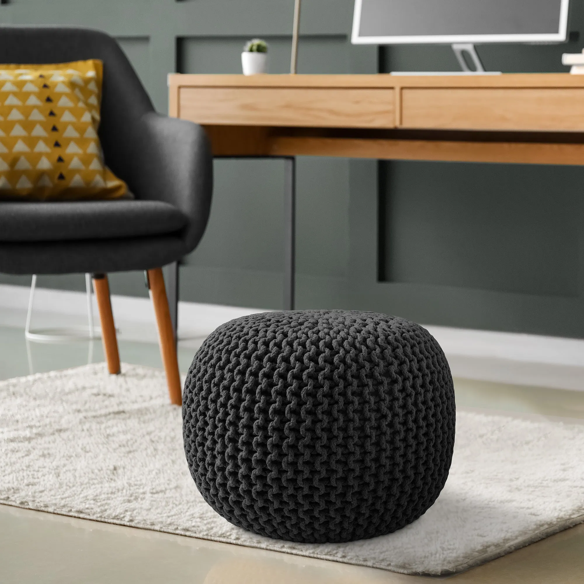 Cotton Pouf Ottomans