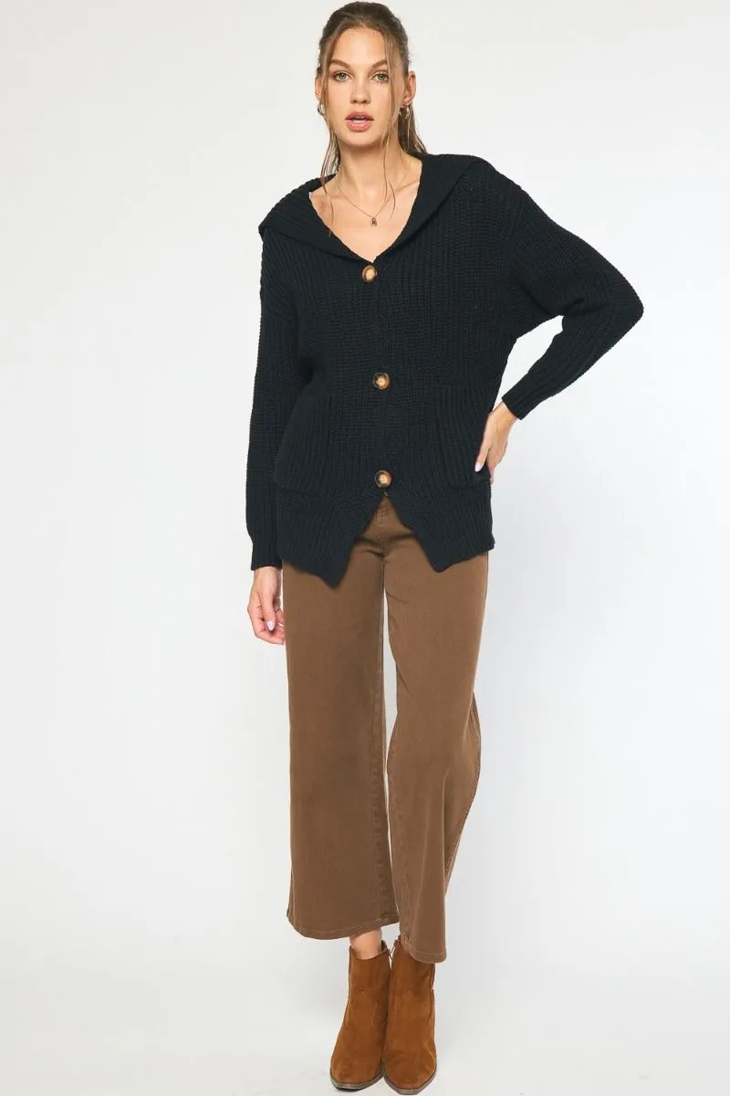 Cozy Couture Knit Cardigan - Black