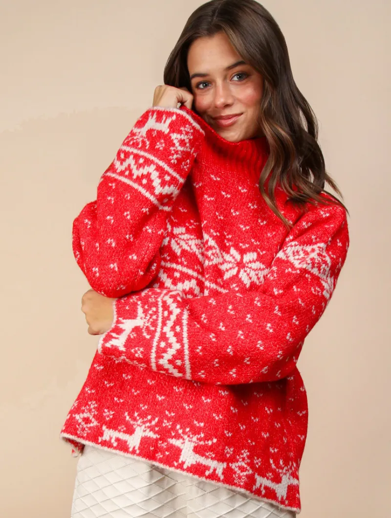 Curvy Reindeer Sweater