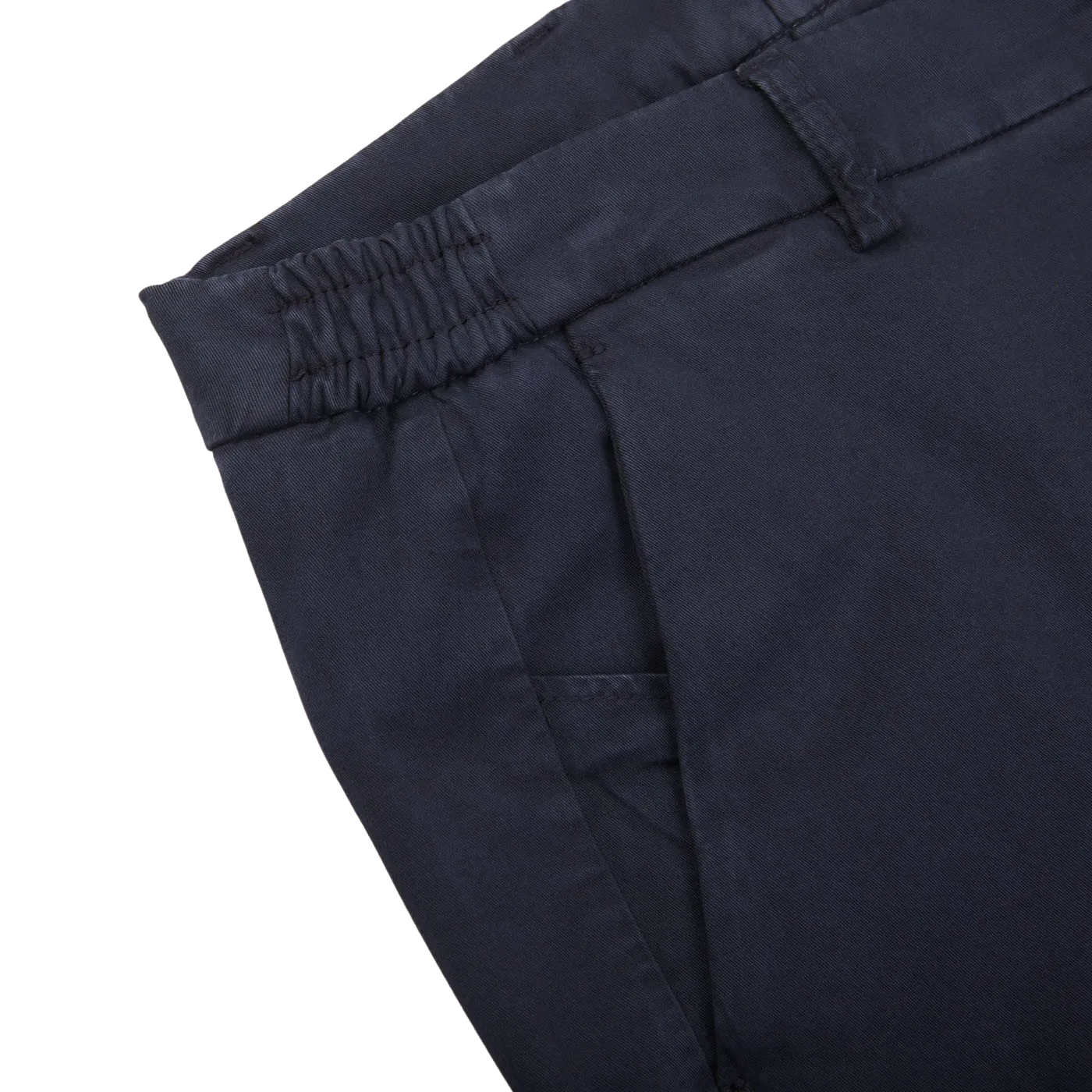 Dark Blue Cotton Stretch Chinos