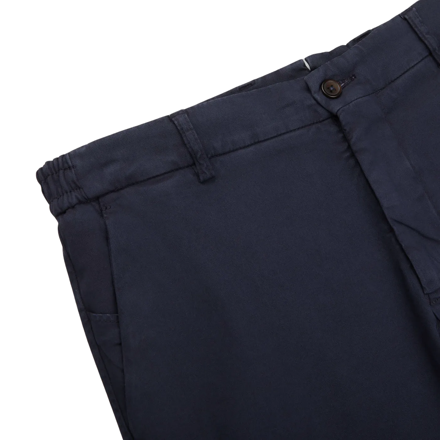 Dark Blue Cotton Stretch Chinos