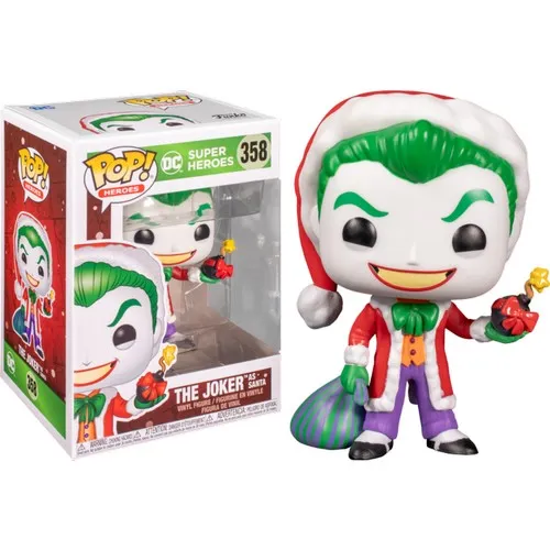 DC : Super Heroes Batman - Joker as Santa Christmas Holiday #358 Pop Vinyl Figure Funko