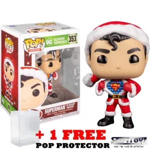 DC : Super Heroes - Superman in Santa Sweater Christmas Holiday #353 Pop Vinyl Figure Funko