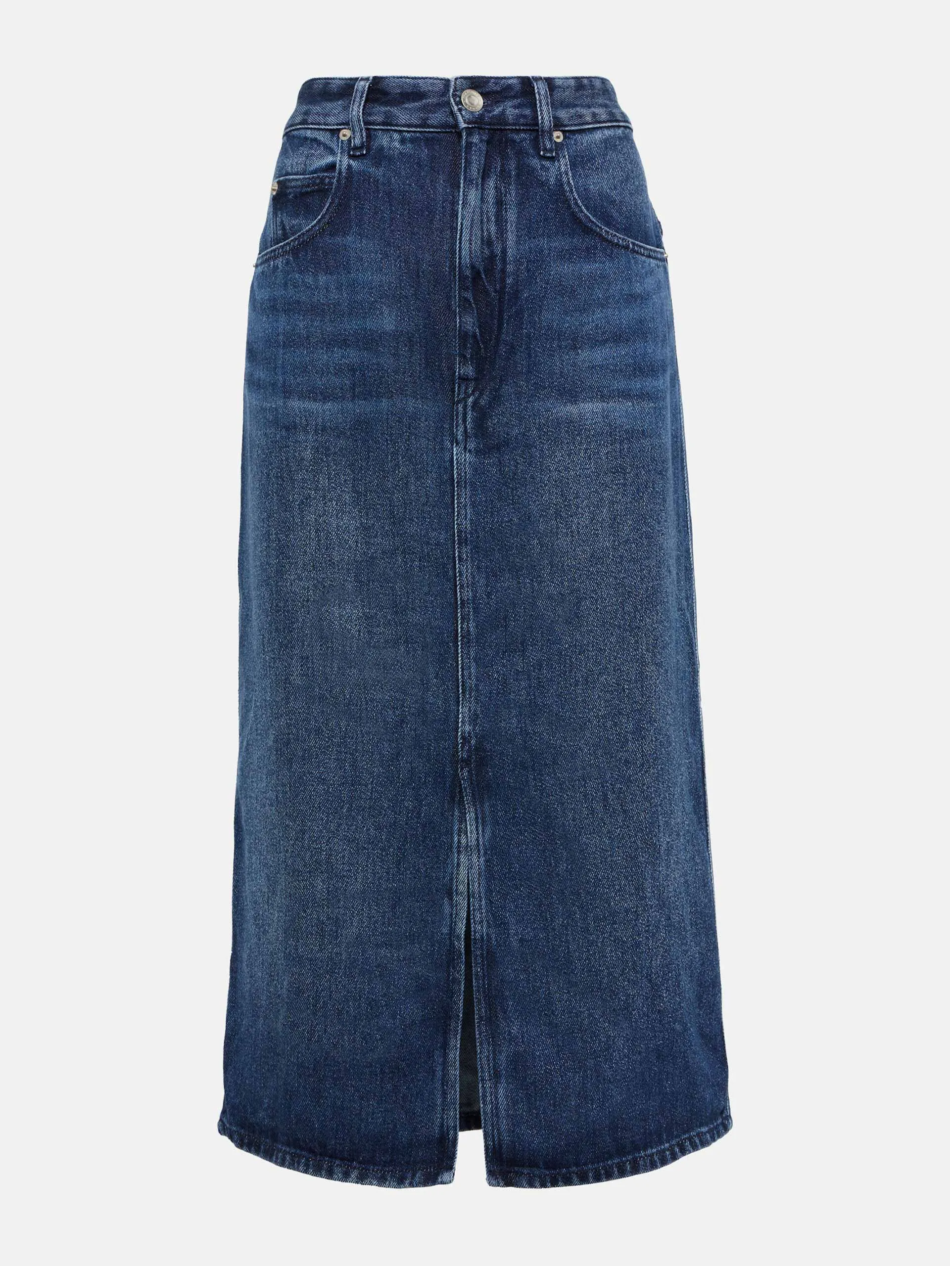 Denim maxi skirt