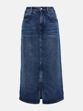 Denim maxi skirt