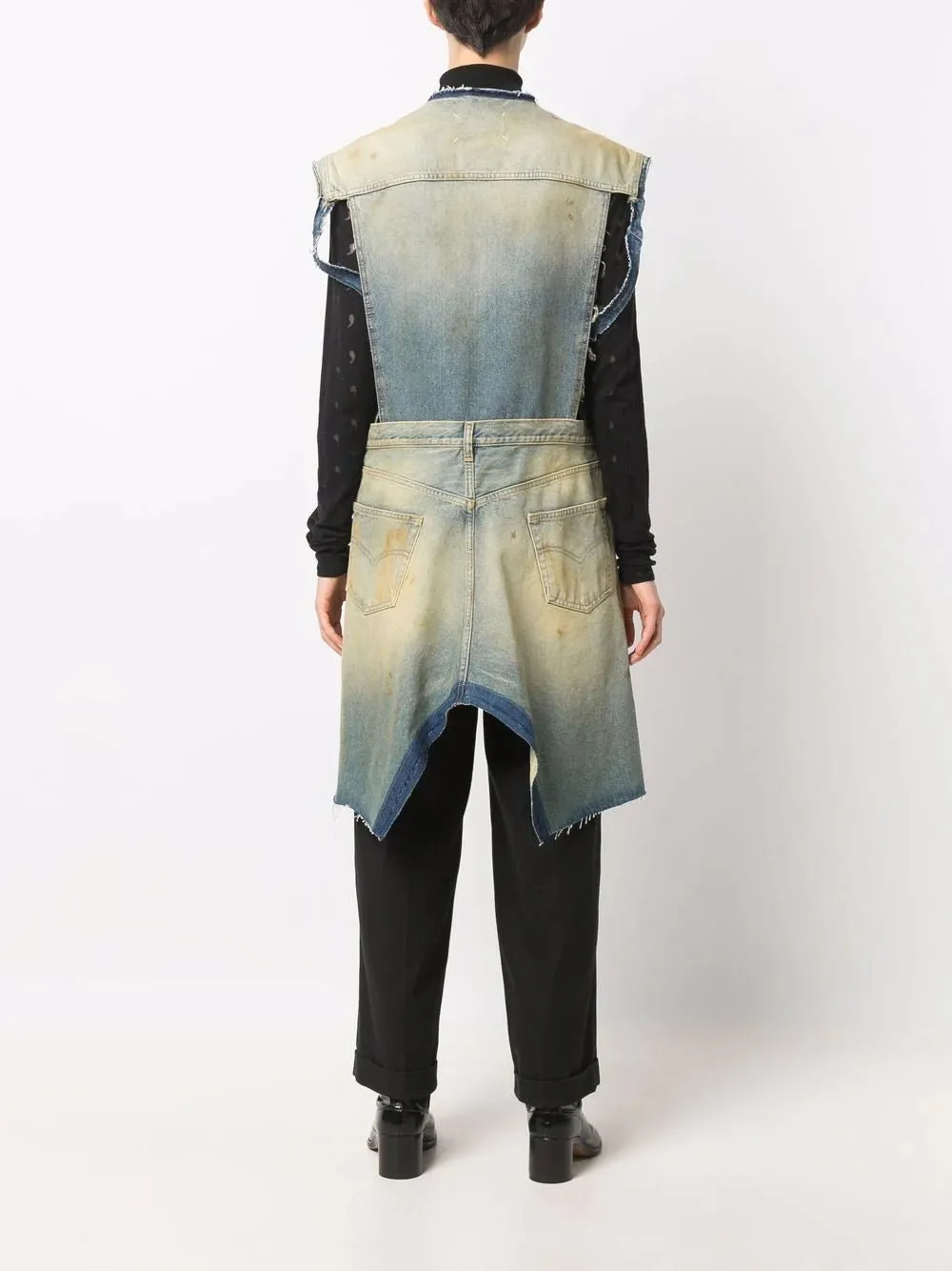 Derelict asymmetric denim gilet