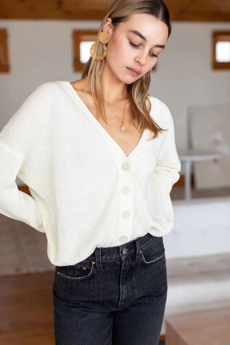 Emerson Fry Carolyn Cardigan Ivory