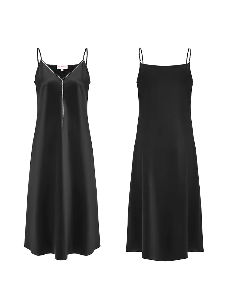 EP YAYING Black Strappy Dress