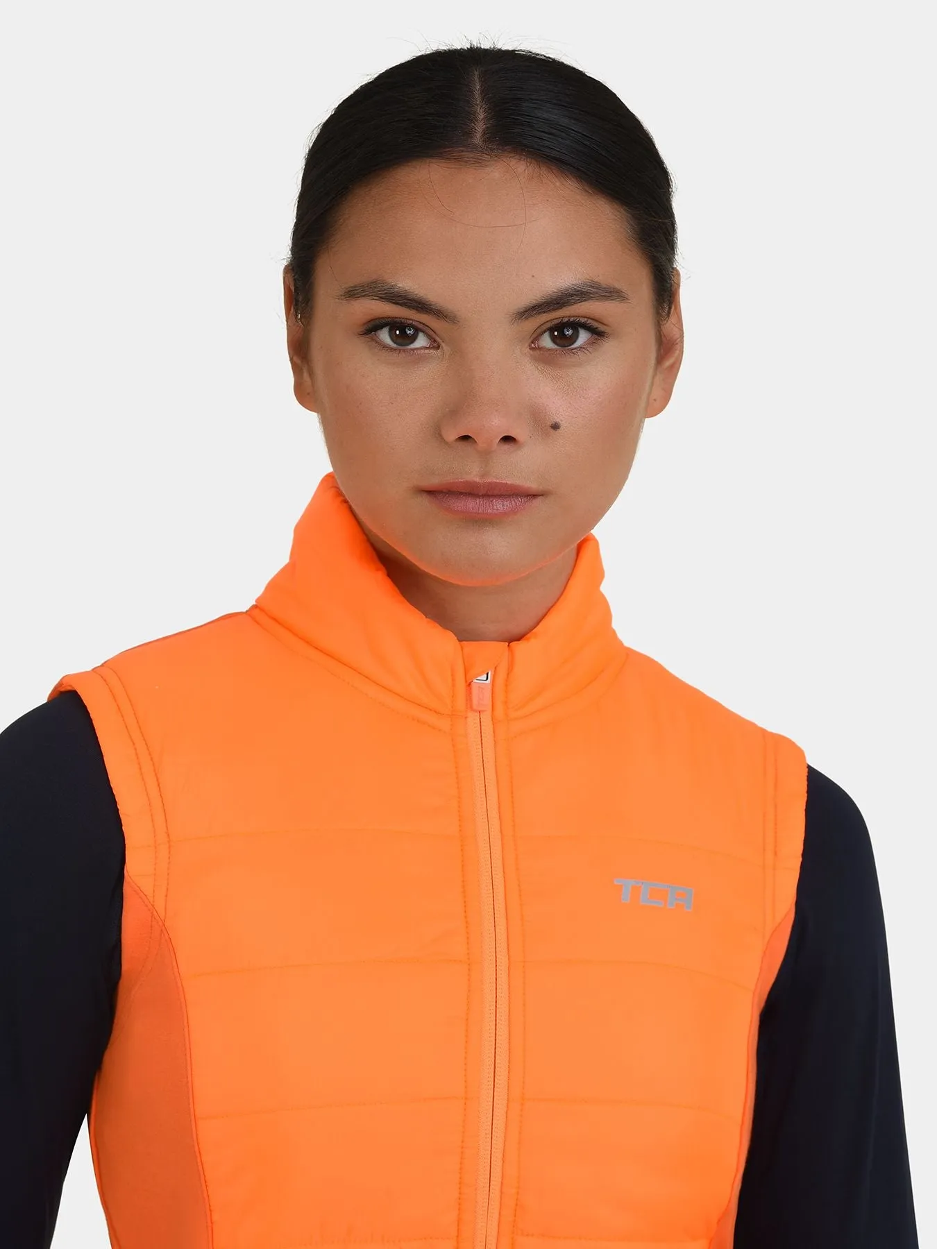 Excel Padded Running Gilet For Women With Zip Pockets & Reflective Strips