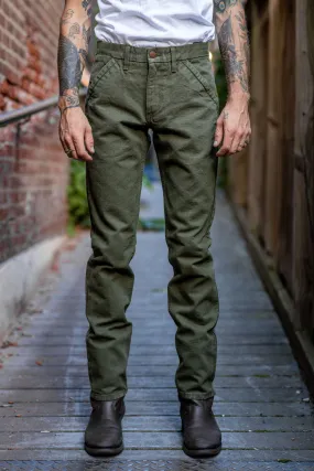 Freenote Cloth Workers Chino Slim Fit - 14oz Slub Army Green