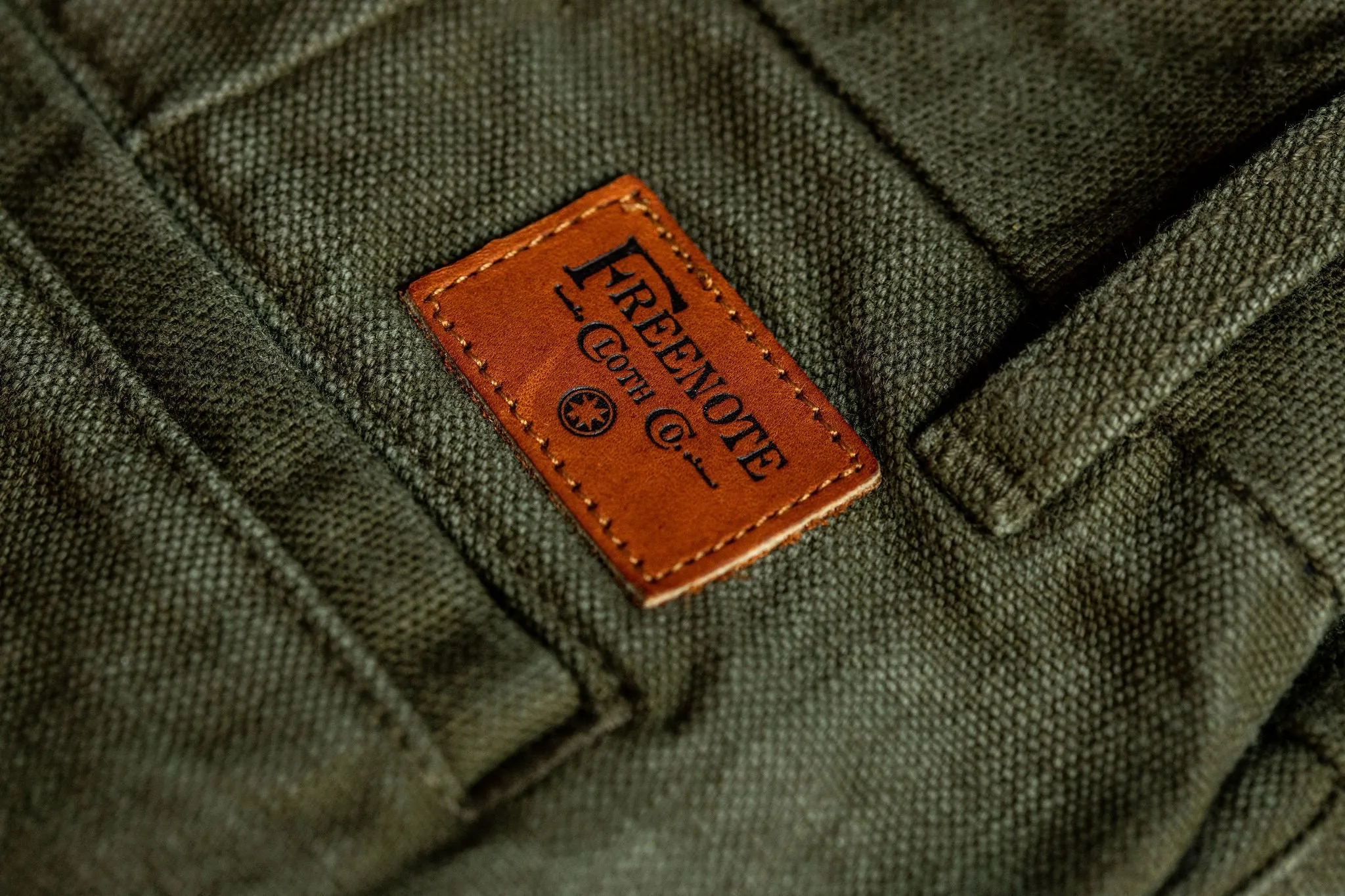 Freenote Cloth Workers Chino Slim Fit - 14oz Slub Army Green