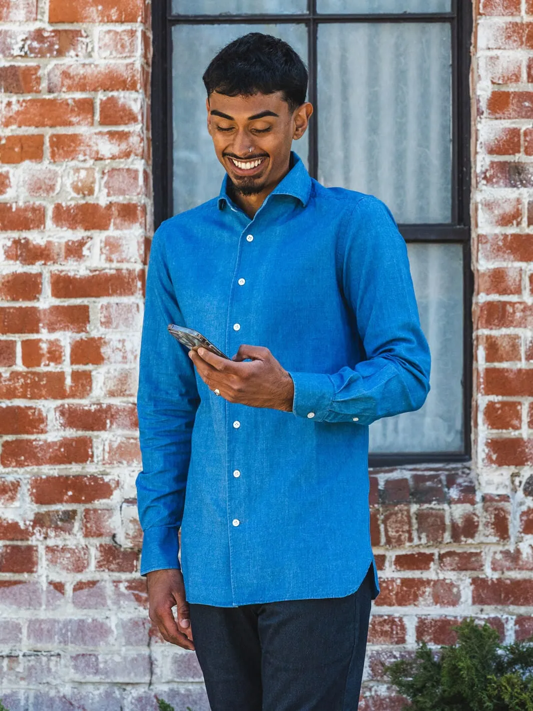 French Blue Denim Shirt