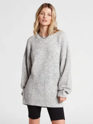 Fresh Fuzz Sweater - Heather Grey