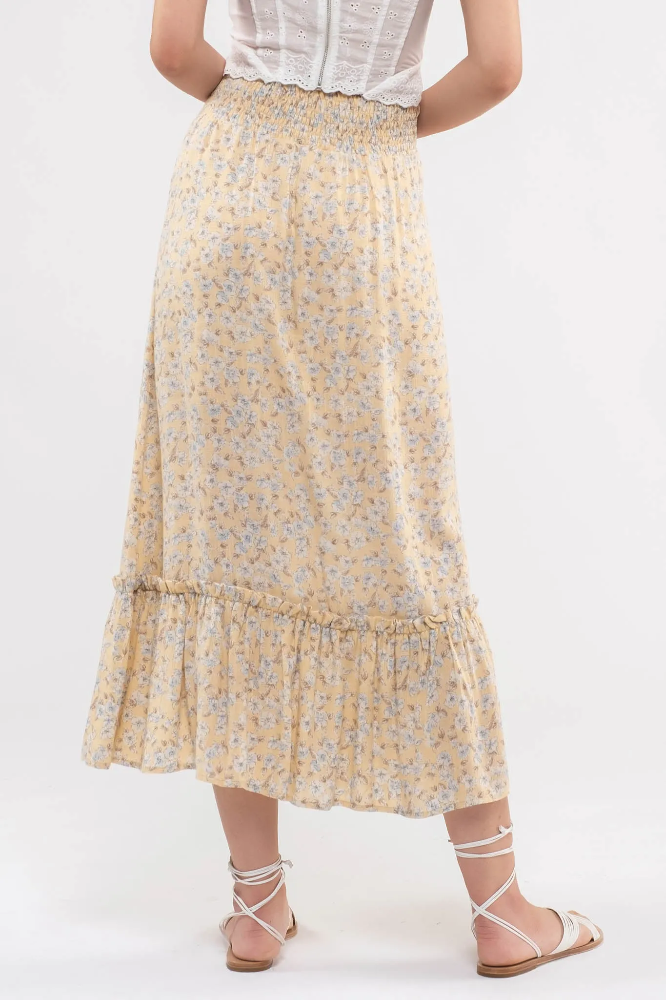 Front Slit Midi Skirt