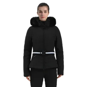 Fur Collar Ski & Snowboard Puffer Jacket with Detachable Hat