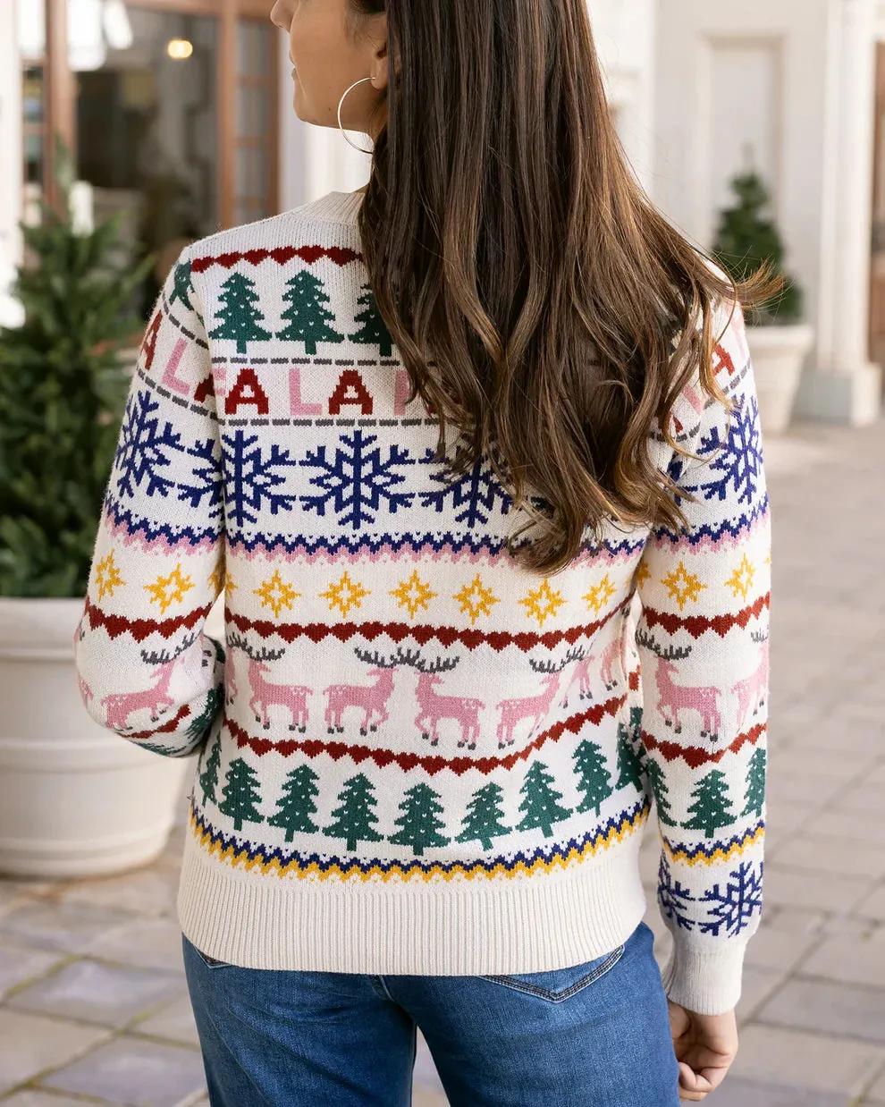 Grace & Lace Fa La La Intarsia Sweater - Christmas