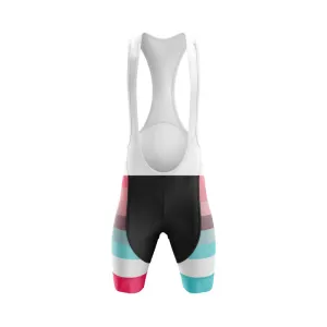 Gradient Frequency Bib Shorts (White-Pink-Teal) [CLEARANCE]