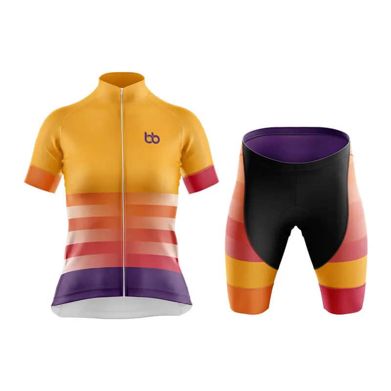 Gradient Frequency Club Cycling Kit (Orange-Red-Violet)