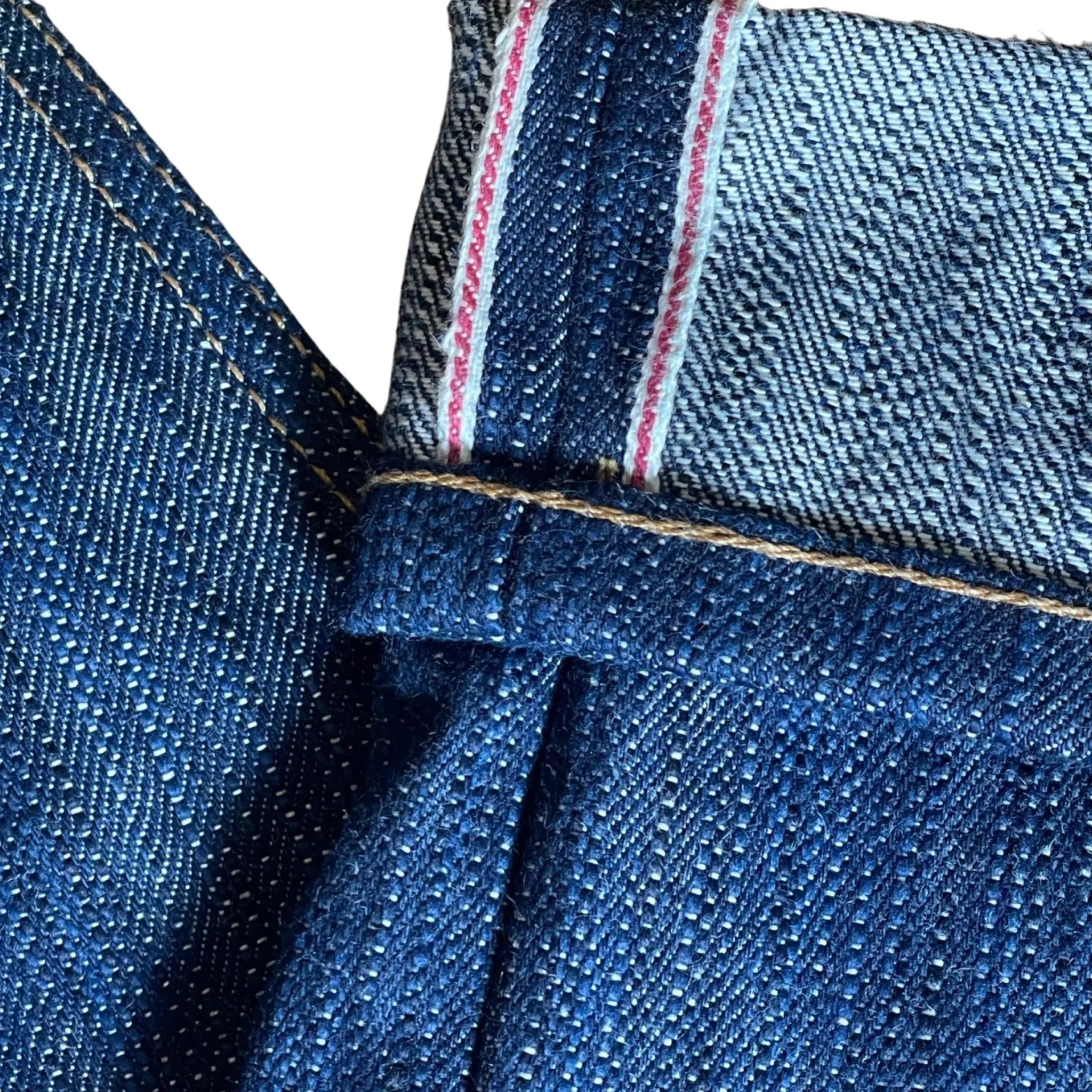 Greaser Tokushima Shoai Hank Dyed denim (Natural plant dyed Indigo)  Size up 2 sizes!