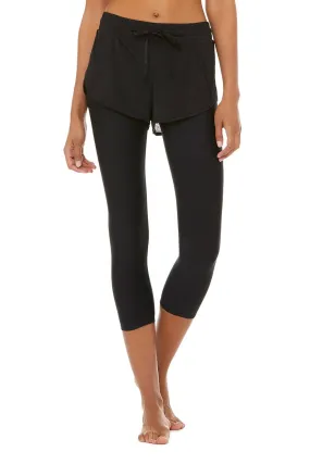 High-Waist 2-In-1 Capri