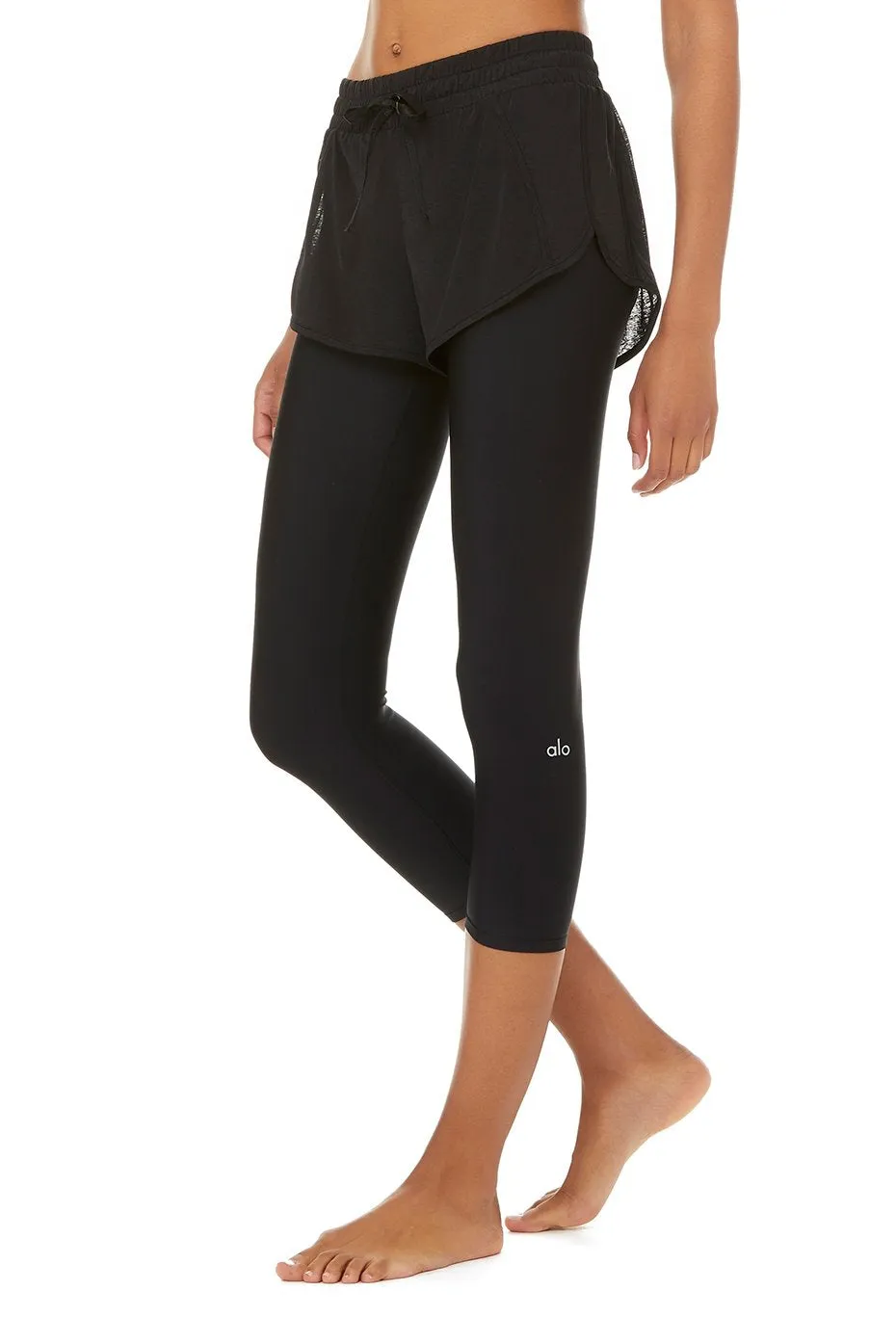 High-Waist 2-In-1 Capri