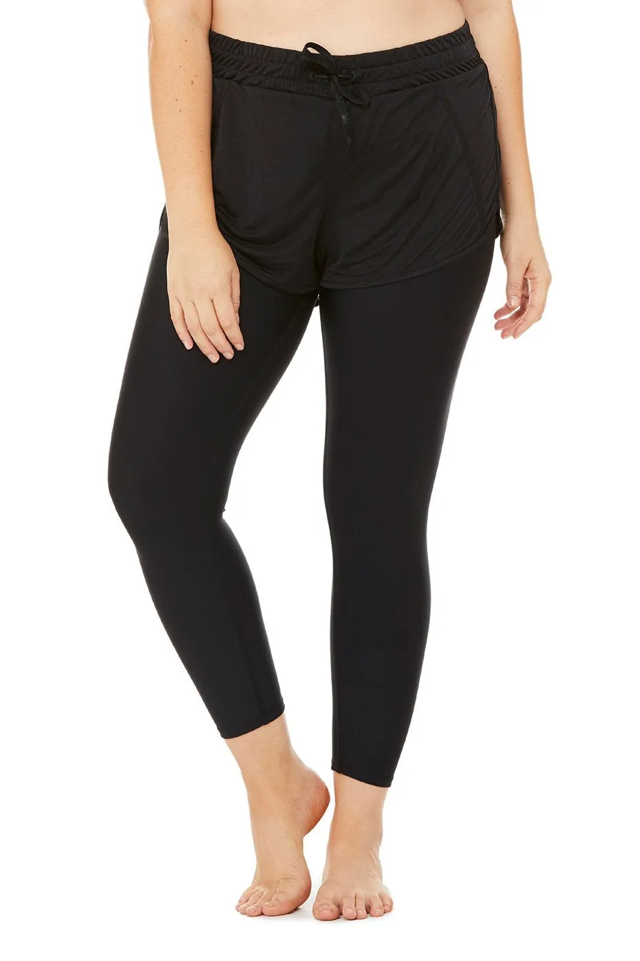 High-Waist 2-In-1 Capri