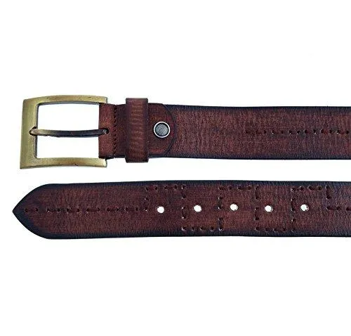 Hornbull Men'S Belts & Suspender (Hbdl15Mb38009_Brown_36)