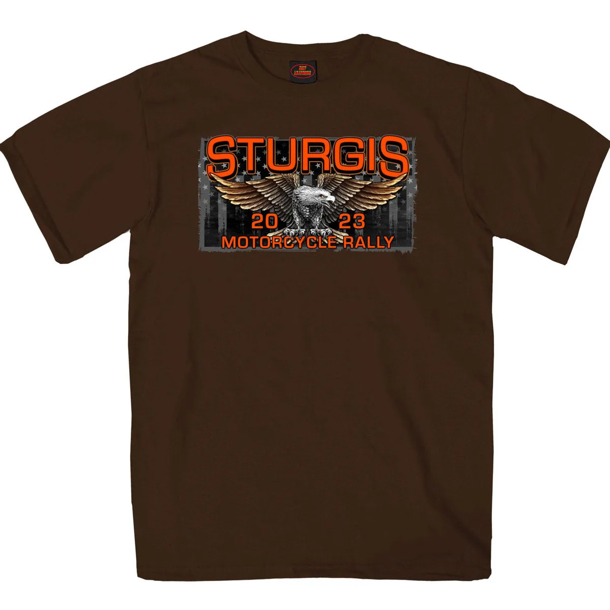 Hot Leathers SPB1084 Men’s Dark Chocolate Sturgis 2023 Main Street T-Shirt