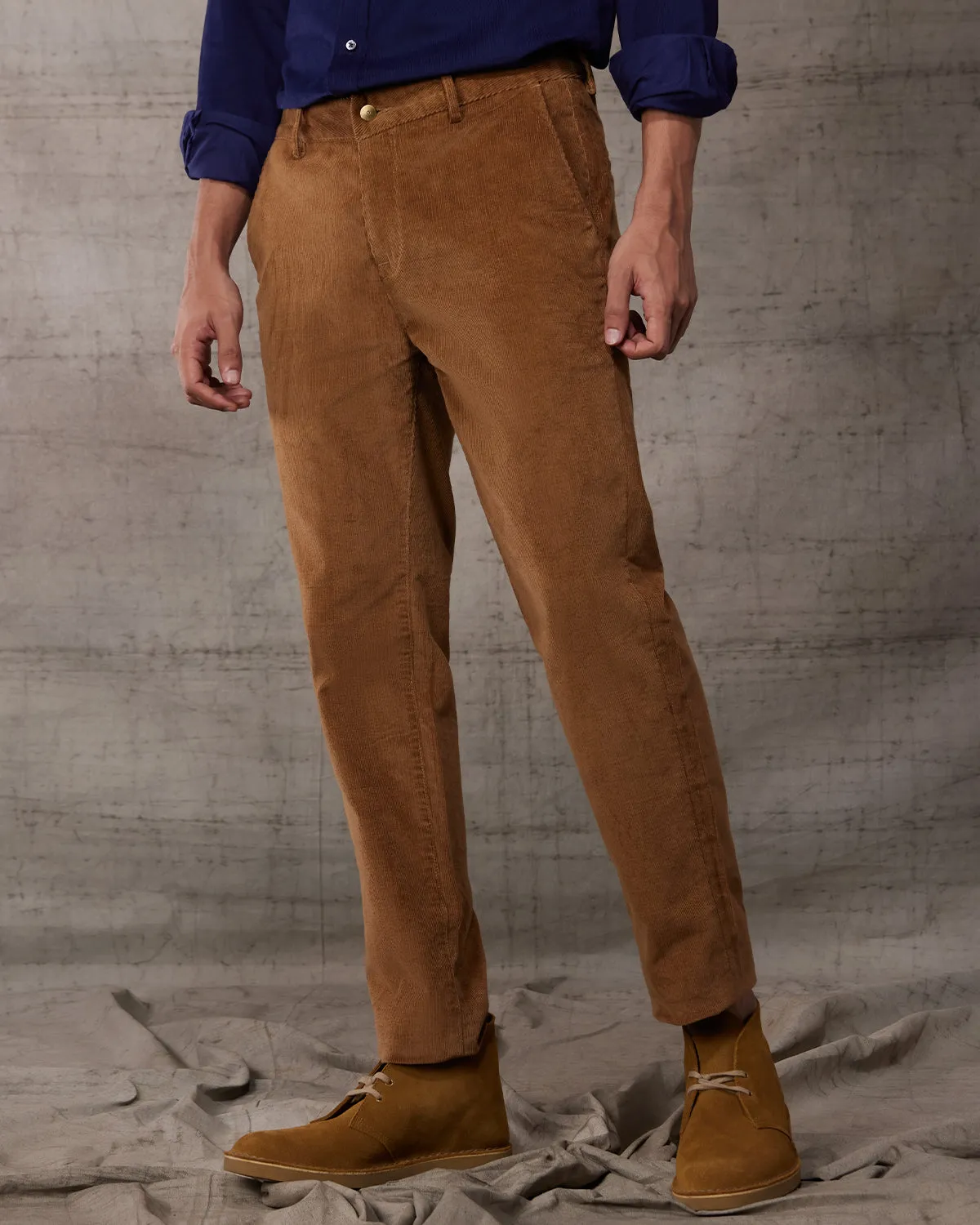 Imperial Corduroy Stretch Chinos - Ochre