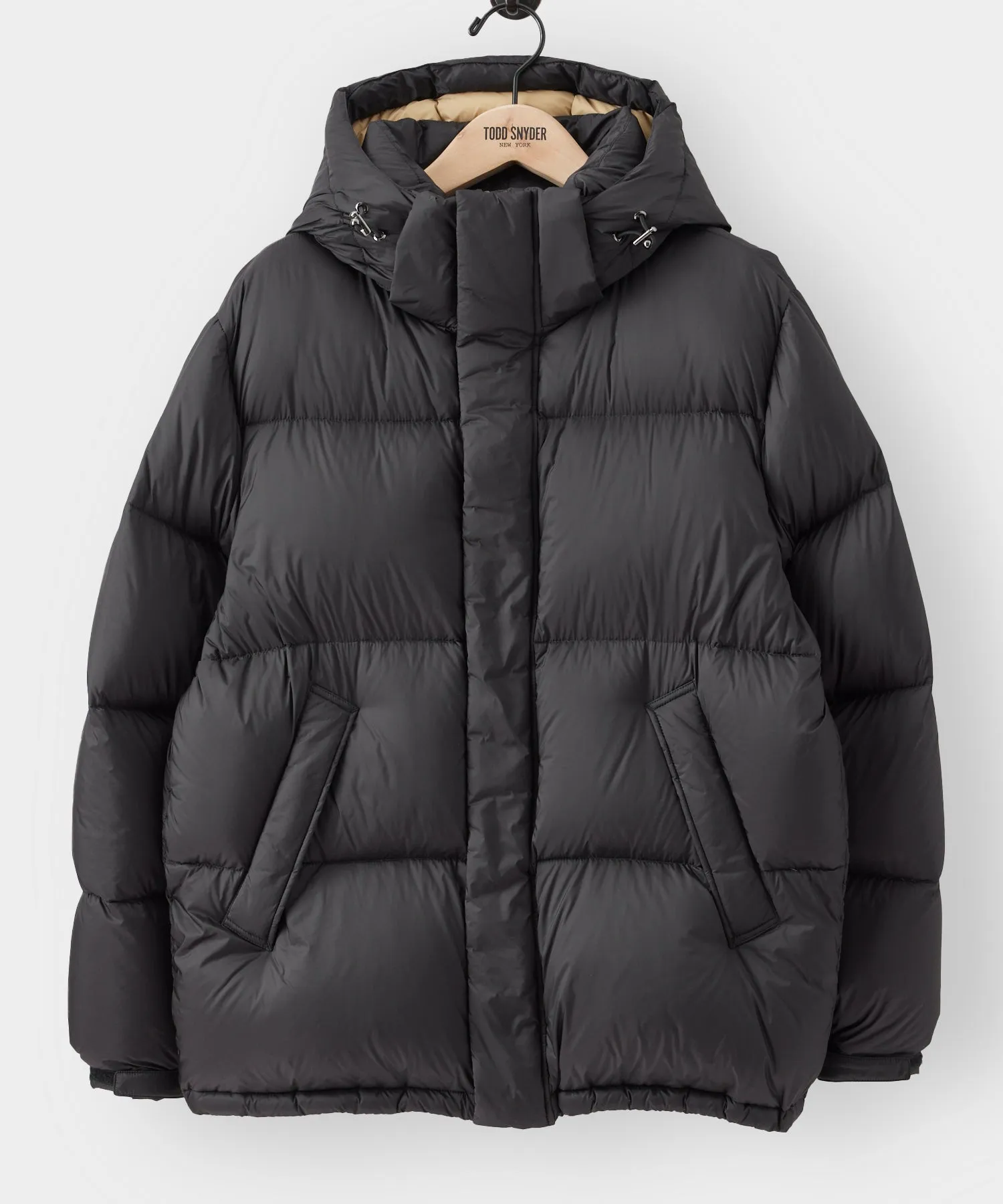 Italian Short Tech Down Parka in Black