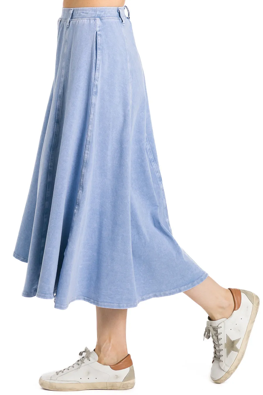 Jean Panel Midi Skirt