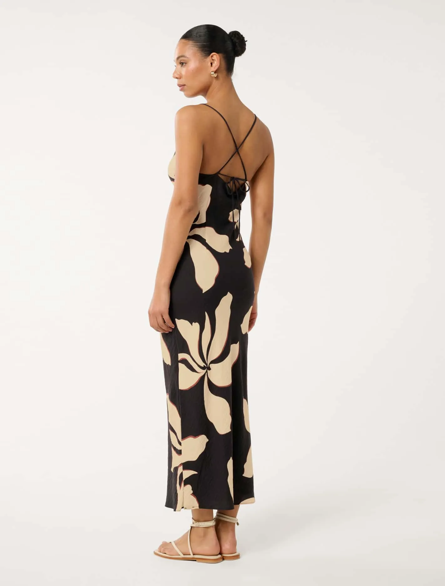 Jude Textured Tie Back Midi Dress