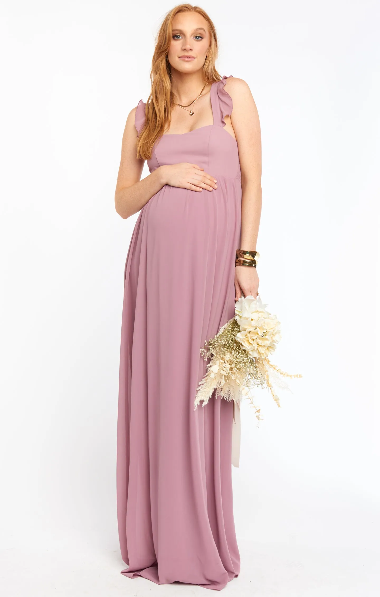 June Maxi Dress ~ Antique Rose Chiffon