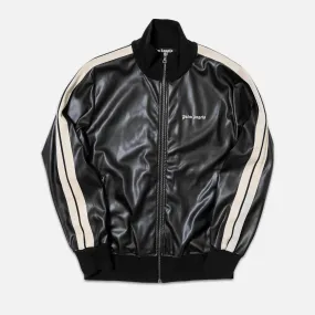 LEATHER EFFECT TRACK JACKET