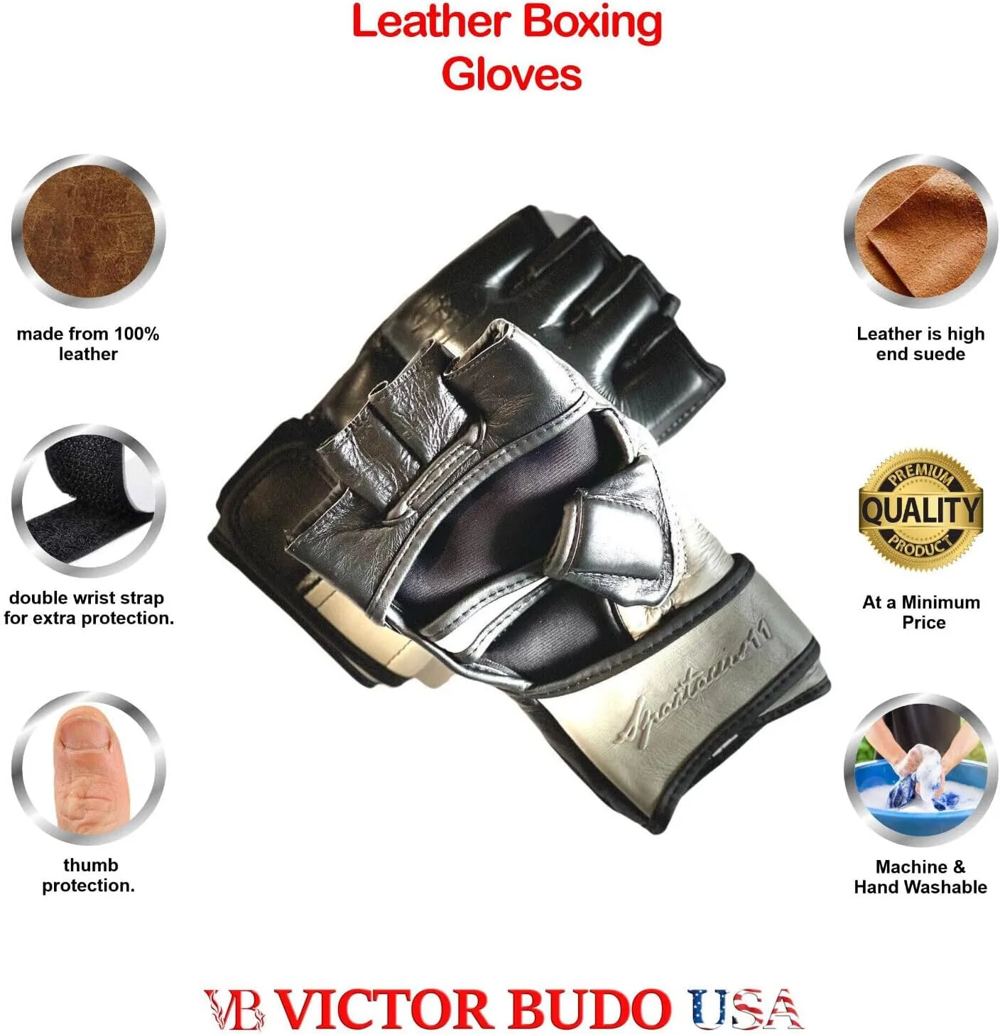 LEATHER MMA GLOVES FOR MEN AND WOMEN