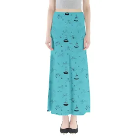 Ledger Dabbles Turquoise Full Length Maxi Skirt