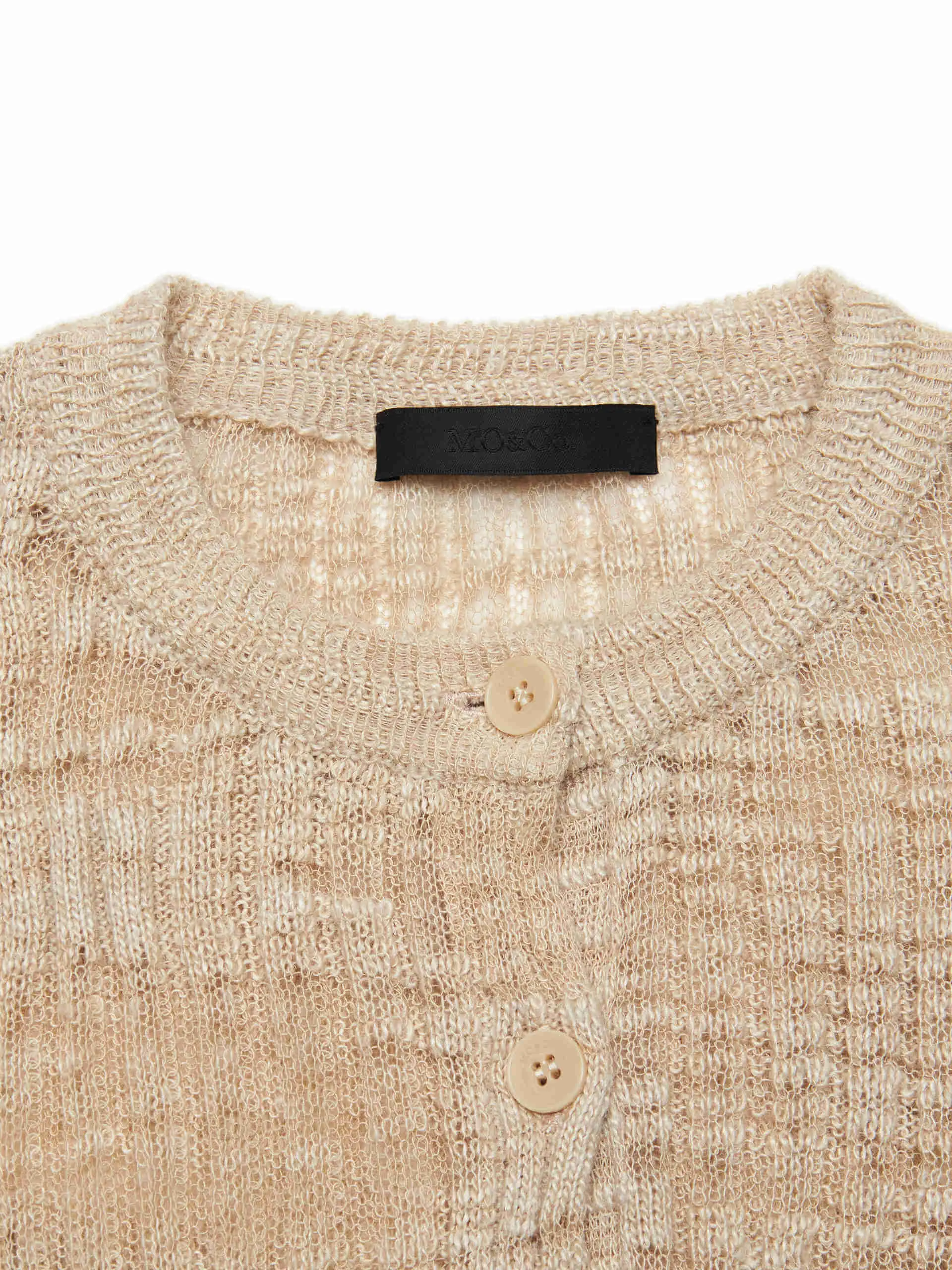 Linen Blend Knit Cardigan