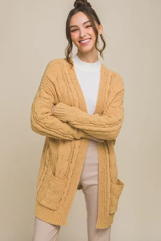 Lisa Cable Knit Cardigan T