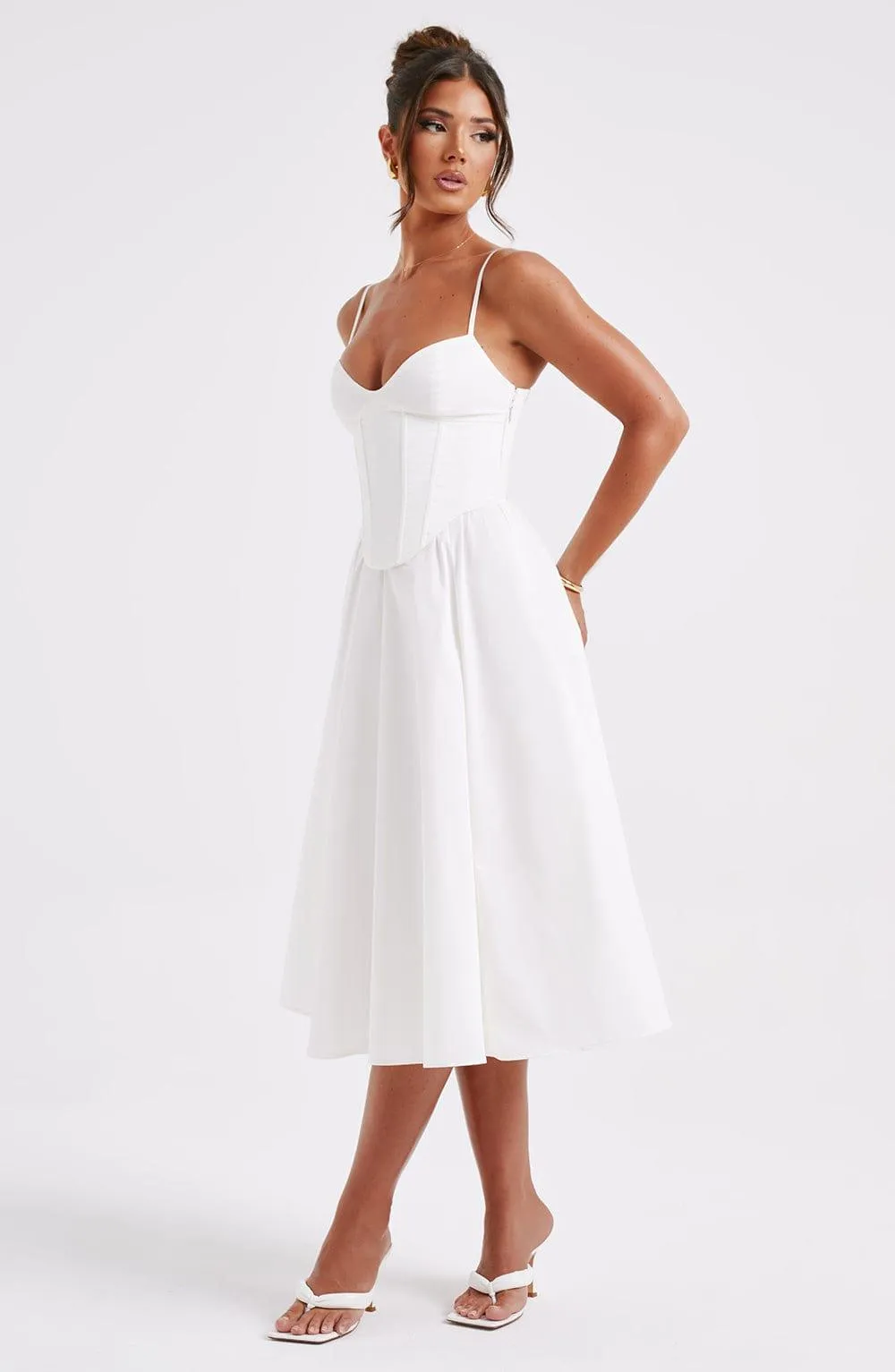 Mariella Midi Dress - Ivory